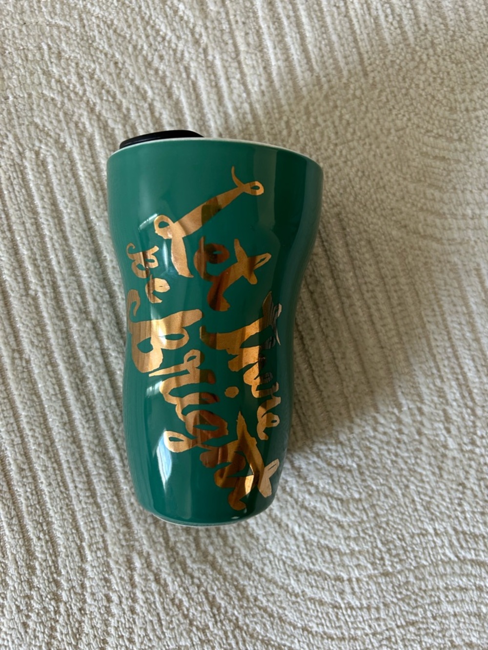 Starbucks 2014 collectable travel mug let there be bright holiday